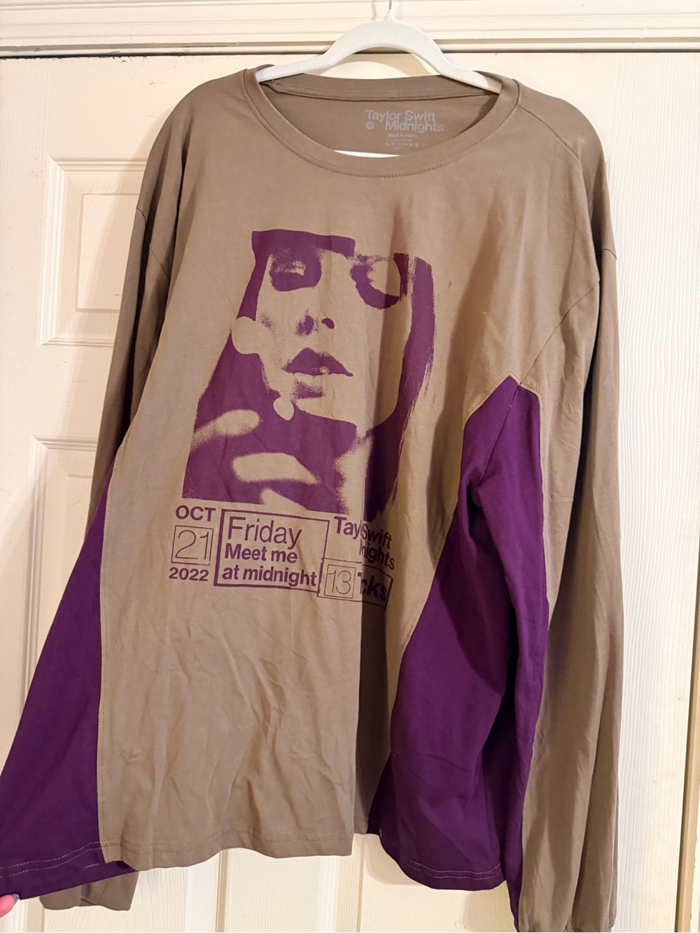 Taylor Swift Midnights Graphic Tee - Taupe with Light Print